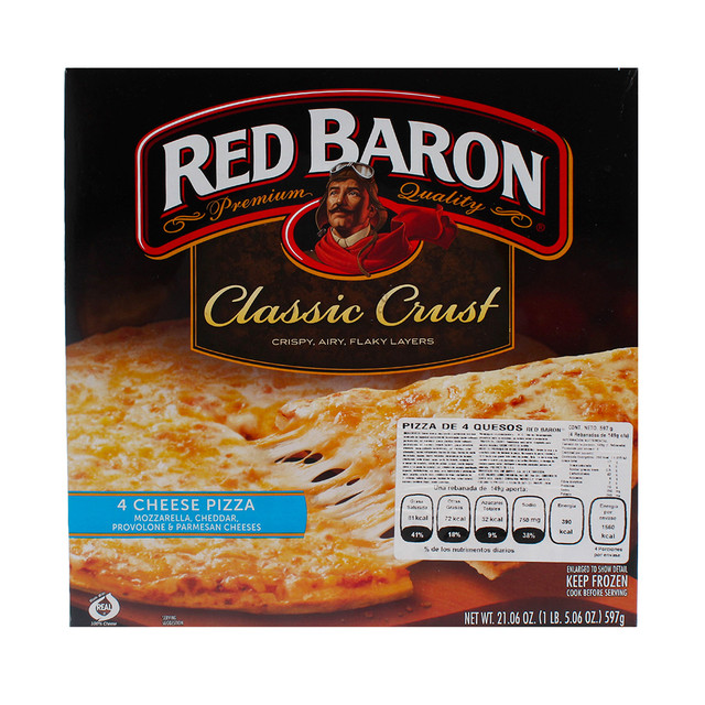 Pizza Congelada 4 Quesos (caja)