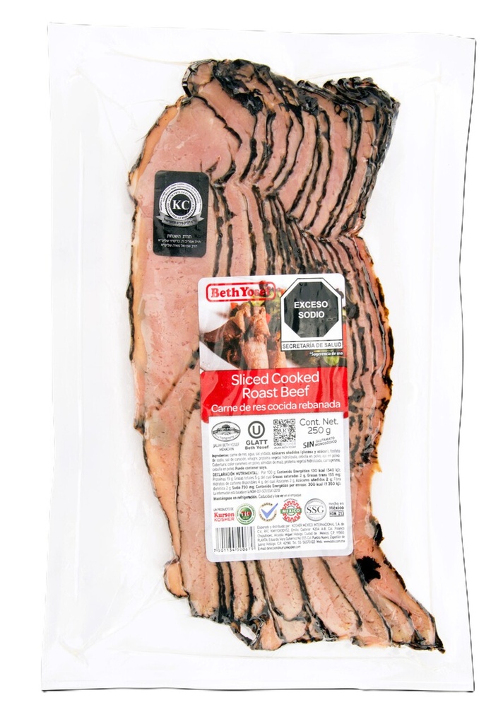 Carne de res cocida y rebanada kosher (ea)